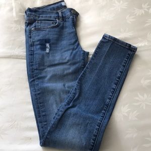 LAST CHANCE Patchwork destroyed skinny jeans